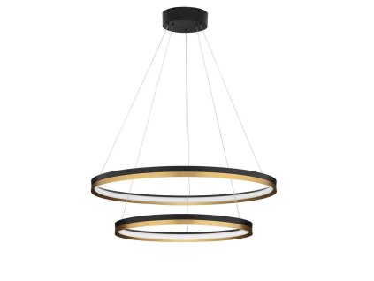 Závesné LED svietidlo CANTRIA čierna a zlatá mosadz 102W 3000K stmievateľné
