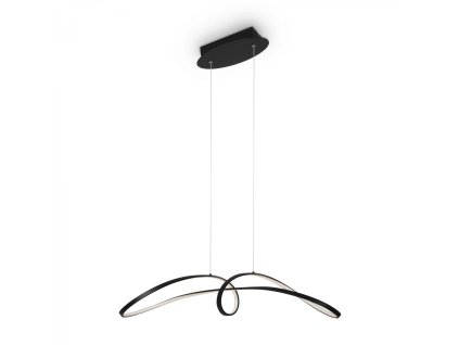 Závesné LED svietidlo CURVE, 42W, d. 92 cm, CRI85 (Farba Čierna)