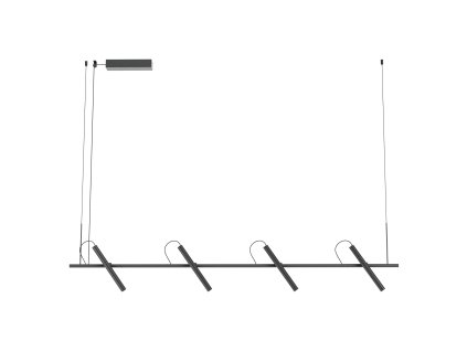 Závesné LED svietidlo PRAXI š: 1500mm, 28,5W (Farba Čierna, Teplota světla 3000K - teplá biela)