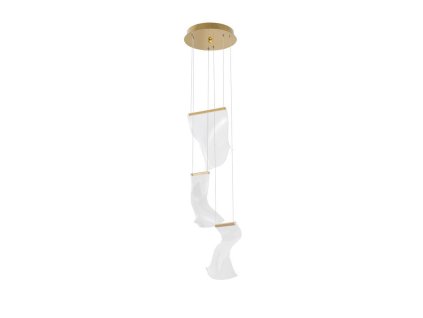 48728 zavesne led svitidlo siderno zlaty hlinik a akryl 16w 3000k