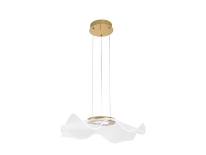 48740 zavesne led svitidlo siderno zlaty hlinik a akryl 30w 3000k