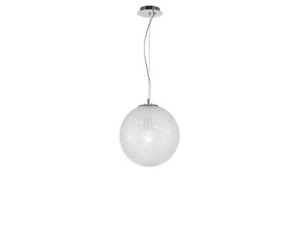 51122 zavesne svitidlo frozen cire sklo a akryl uvnitr chromovany hlinik e27 1x12w