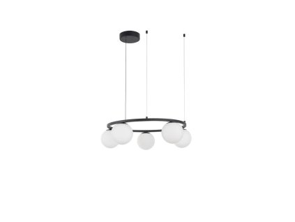 51590 zavesne svitidlo joline cerny kov a hlinik bile opalove sklo led 40w 3200k