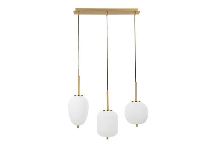 47060 zavesne svitidlo lato opalove sklo anticky mosazny kov cerny kabel e14 3x5w