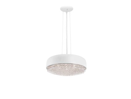 51773 zavesne svitidlo lyon matny bila hlinik a kristal g9 6x5w