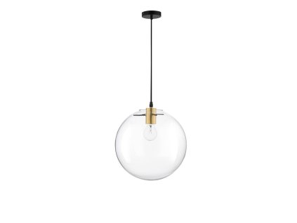 51866 zavesne svitidlo mirale zlaty kov cire sklo a cerny pvc kabel e27 1x12w
