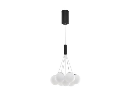 52055 zavesne svitidlo nuvole led cerny hlinik a cire sklo 3000k 49w stmivatelne