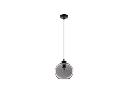47168 zavesne svitidlo palmer kourove sklo cerny kabel cerna kovova zakladna e27 1x12w