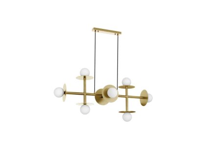 Závesné svietidlo PIELO, 109cm, opálové sklo G9 8x5W (Farba Čierna)