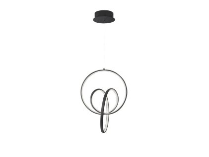 52532 zavesne svitidlo rings cerny hlinik a akryl led 43w 3000k stmivatelne