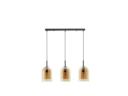 47225 zavesne svitidlo velor dvouvrstve sampan sklo e27 3x12w