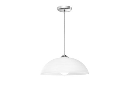 Závesné svietidlo VINCA, biele sklo, 30cm, E27 1x12W