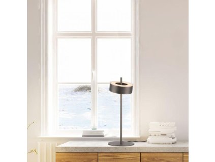 Stolní LED lampa Q-ROTATE, 12W, v. 40 cm, ZigBee 2700-5000K (Barva Hnědá)