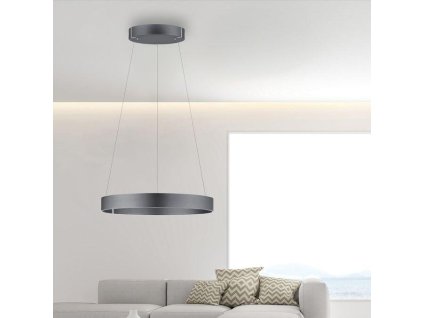 Závěsné LED svítidlo PURE E-Clipse, 53W, ø 70 cm, 2700-5000K, elektricky nastavitelná výška (Barva Mystická šedá)