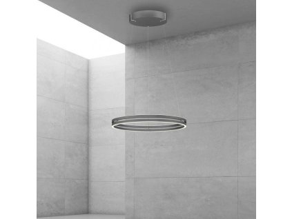 Závěsné LED svítidlo PURE E-Loop, 53W, ø 70,1 cm, 2700-5000K (Barva Mystická šedá)