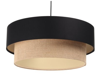 Závesné svietidlo BOHO 2 kruhy, 1xE27, ø 40 cm, v. 20 cm (Farba Béžová)