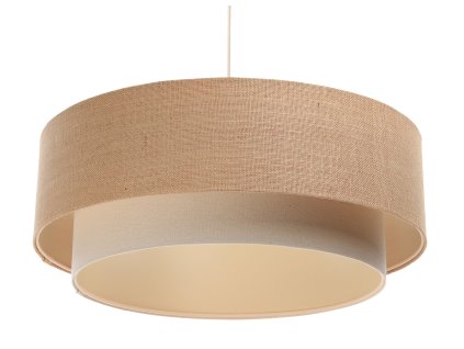 Závesné svietidlo BOHO 2 kruhy, 1xE27, ø 60 cm, v. 20 cm (Farba Béžová)