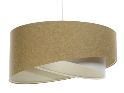 Závesné svietidlo BOHO hnedé, 1xE27, ø 50 cm (Farba Krémová)
