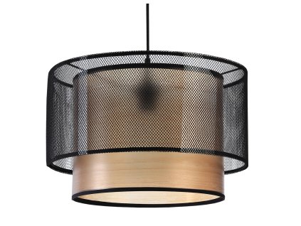 88118 7 zavesne svitidlo duo ellegant imitace dreva 1xe27 50 cm v 30 cm