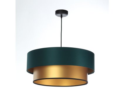 Závesné svietidlo DUO ellegant zelené, 1xE27, ø 50 cm (Farba Silver)