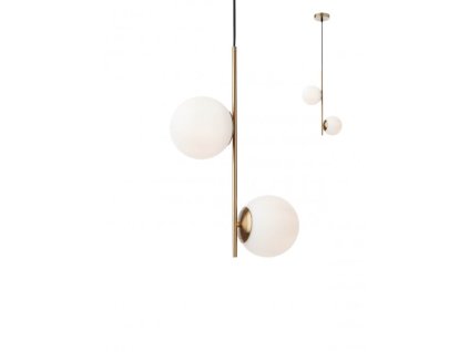 88586 1 zavesne svitidlo niva opalove sklo v 49cm 2xe14