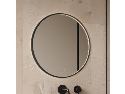 cerne kulate led zrcadlo pr 600 s dotykovymi senzory nahled