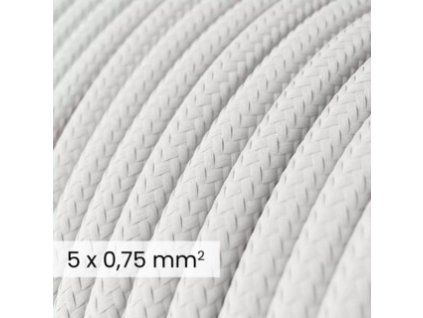 cavo elettrico tessile dali 5x075 mm2 bianco ottico filo rivestito in tessuto per lampade e impianti rm01 1408951 Malý