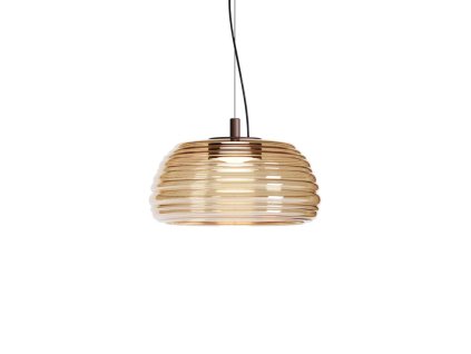 Coffee, amber Závěsné LED svítidlo ONDULA 20W, ø 41 cm, CCT 2700 3000K