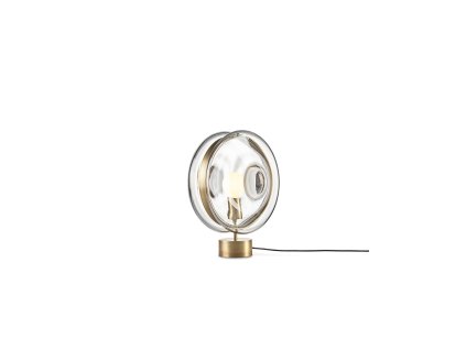 bomma orbital table lamp clear light patina brass