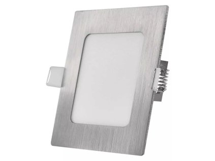 LED zápustný panel NEXXO, 12cm, 7W, CCT, štvorcový, čierny/strieborný