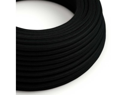 ultra mekky silikonovy elektricky kabel s bavlny cerny charcoal rc04 kulaty 2x075 mm