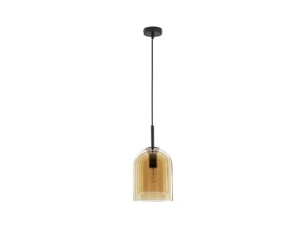 Závěsné svítidlo VELOR dvouvrstvé šampaň sklo E27 1x12W