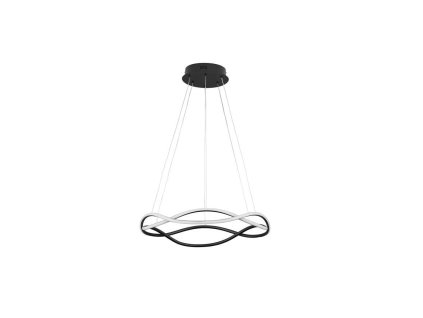 Závěsné LED svítidlo JINAL, černý kov, hliník a silikon 3000K 50W stmívatelné