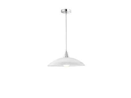 Závěsné svítidlo ANDRIA chromovaný kov bílé sklo a stříbrná E27 1x12W