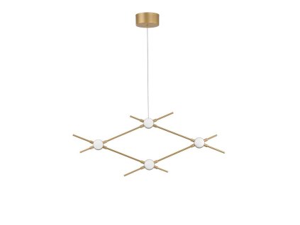 Závěsné svítidlo ATOMO zlatý kov a akryl LED 4 x 2.4W 3000K