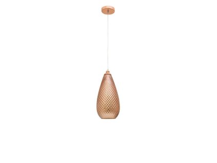 Závěsné svítidlo BOHO růžově zlaté sklo a kov E27 1x12W