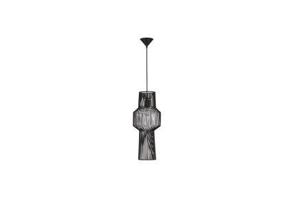 Závěsné svítidlo BREDO černý hliník černý kabel E27 1x12W