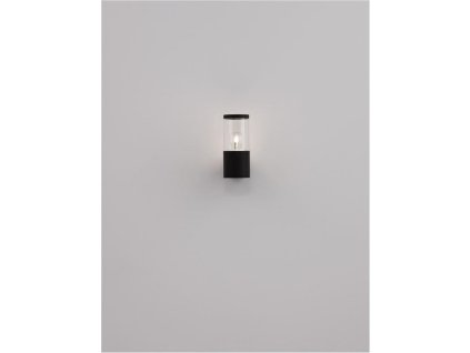 Venkovní nástěnné svítidlo CETERA černý hliník a akryl E27 1x12W IP54