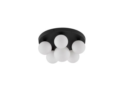 Stropní svítidlo EDEM černý hliník opálové sklo G9 6x5W 220V