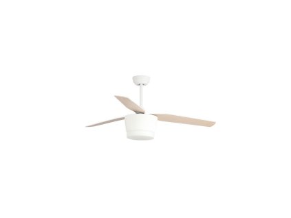 Stropní ventilátor se světlem MONSOON tělo z oceli, 3ABS dřevěné listy LED 18W 3000K