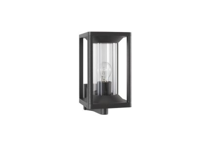 Venkovní nástěnné svítidlo LOEVE antracitový hliník a čirý akryl E27 1x12W IP65