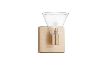 Nástěnné svítidlo MARCE zlatý hliník čiré sklo LED 5W 3000K
