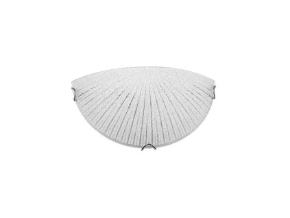 Nástěnné svítidlo SHELL bílá a čiré strukturované sklo E27 1x12W
