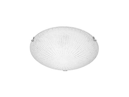 Stropní svítidlo SHELL bílá a čiré strukturované sklo E27 3x12W