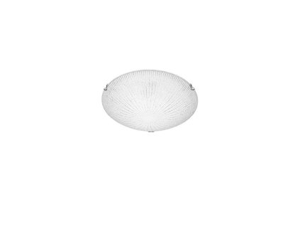 Stropní svítidlo SHELL bílá a čiré strukturované sklo E27 2x12W