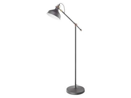 Stojací lampa ARTHUR na žárovku E27, 150cm, tmavě šedá