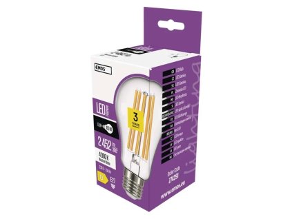 LED žárovka Filament A70 / E27 / 17 W (150 W) / 2 452 lm / neutrální bílá