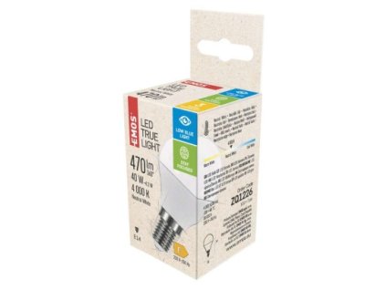 LED žárovka True Light Mini Globe / E14 / 4,2 W (40 W) / 470 lm / neutrální bílá