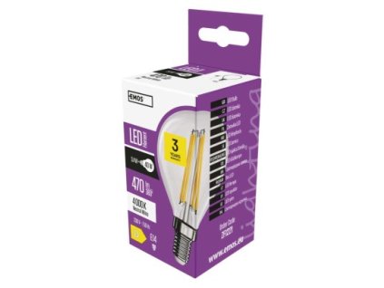 LED žárovka Filament Mini Globe / E14 / 3,4 W (40 W) / 470 lm / neutrální bílá