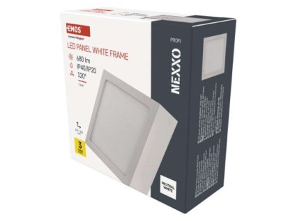 LED prisadené svietidlo NEXXO, štvorcové, biele, 7,6W, neutrálna biela